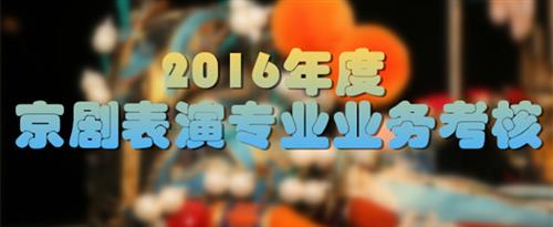 美女操嫩逼国家京剧院2016年度京剧表演专业业务考...